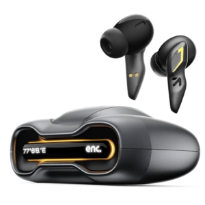 GOBOULT Astra with 48H Playtime, Built-in App Support, 45ms Low Latency Gaming, 4 Mics ENC, Breathing LEDs, 13mm Bass Drivers, TWS Ear Buds, Made in India (Smoky Metal)